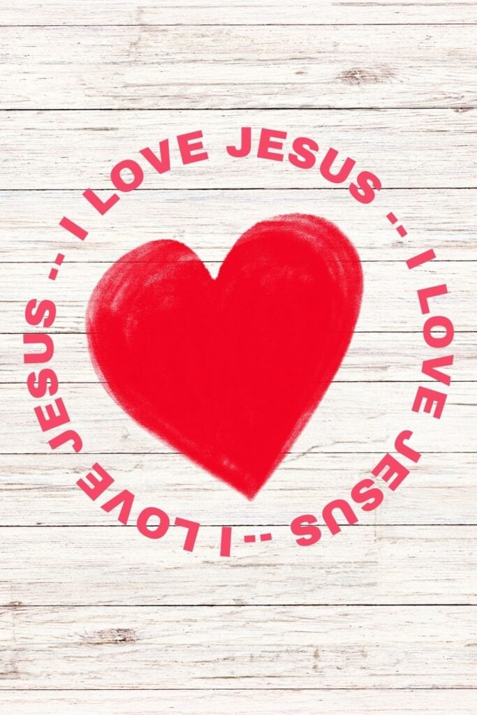 I love Jesus heart in a circle
