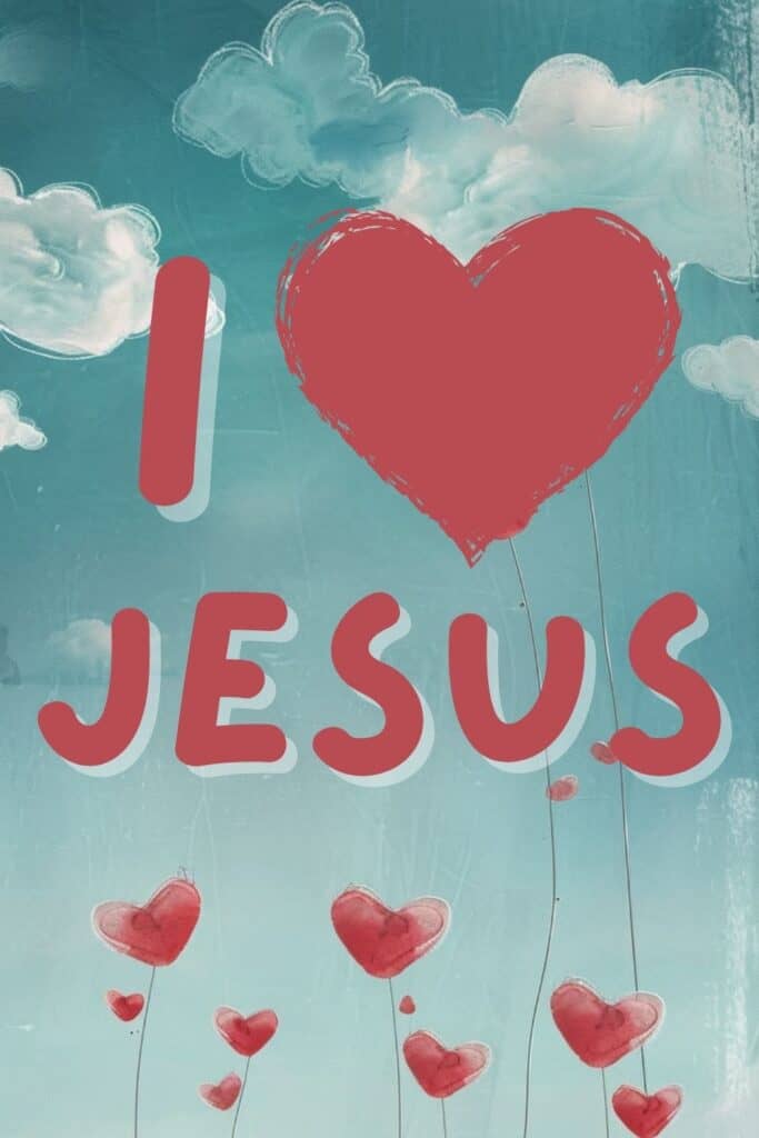 I love Jesus with hearts