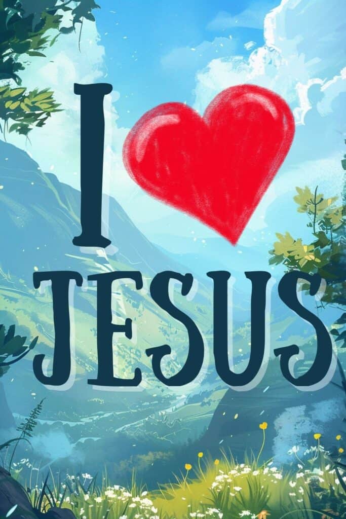 I love Jesus image for social media