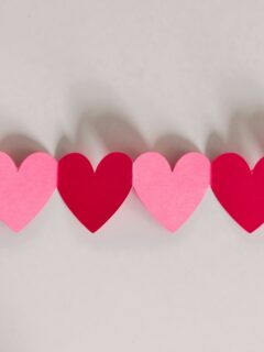 pink heart art