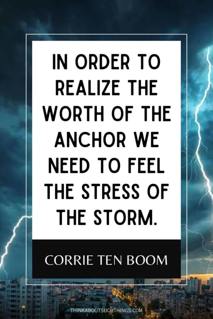 corrie ten boom quote about storms