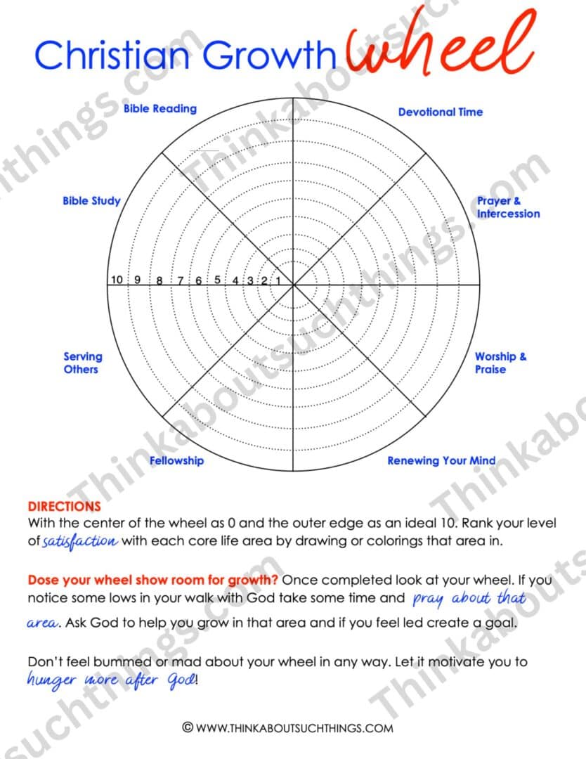 Free Christian Wheel Of Life To Help You Grow Your Faith | Think About ...