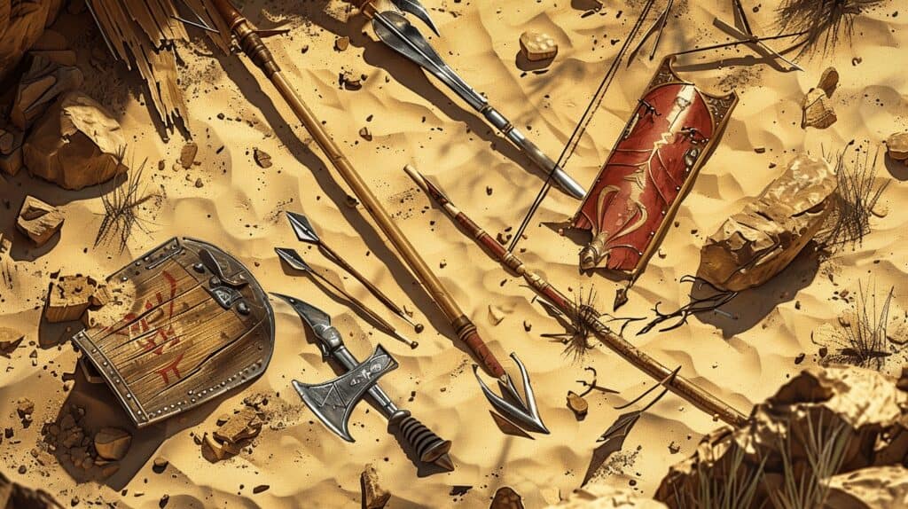 broken weapons as depicted in Pslam 46