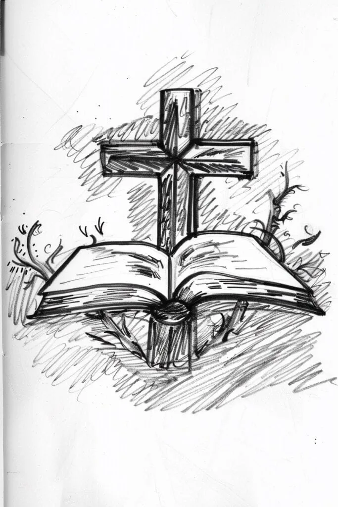 croos Bible drawing 
