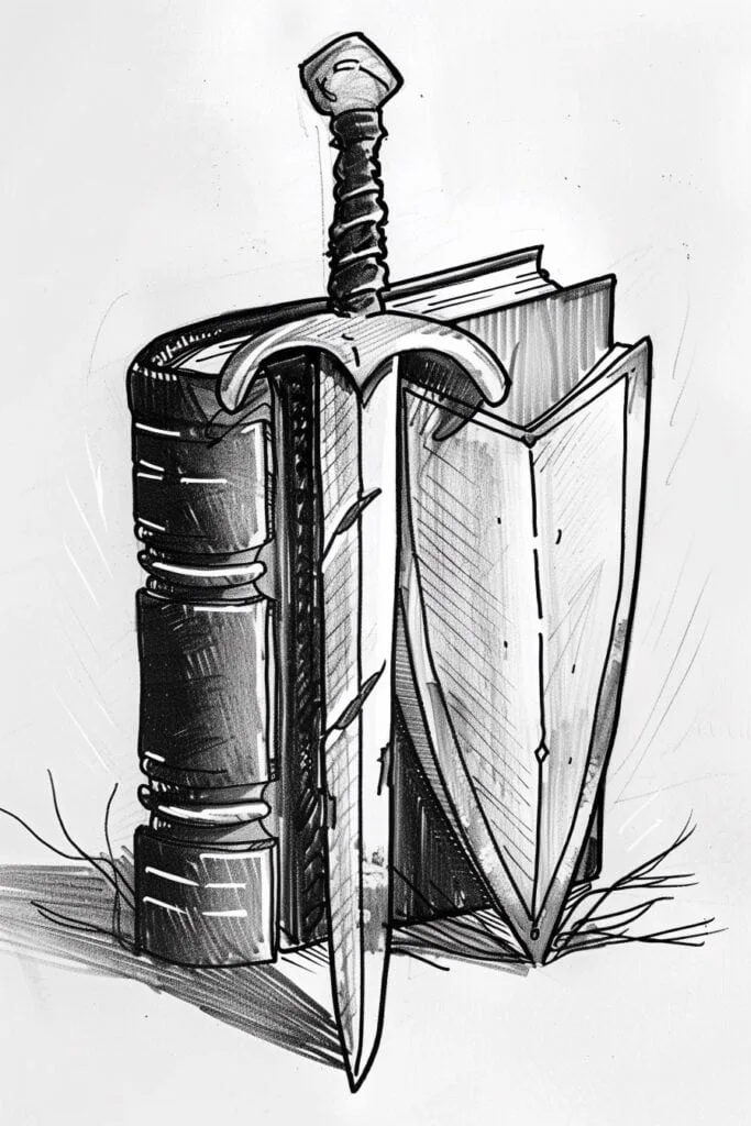 Bible drawing sword of the spirit