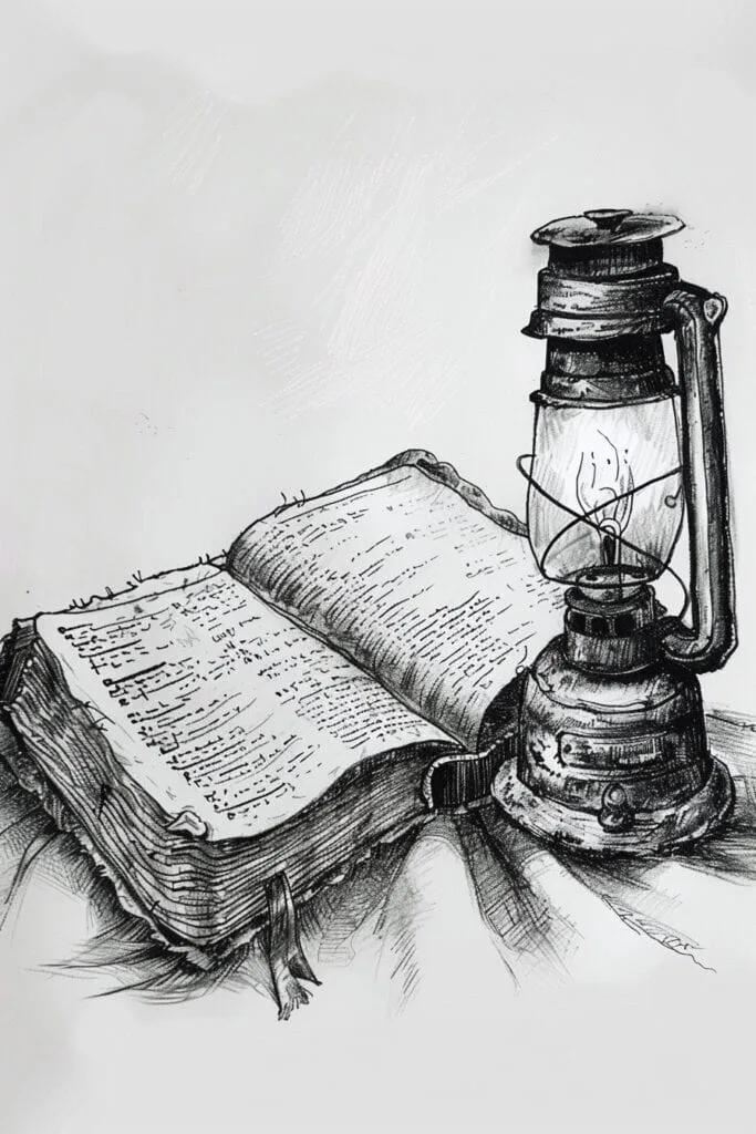 lantern Bible drawing 