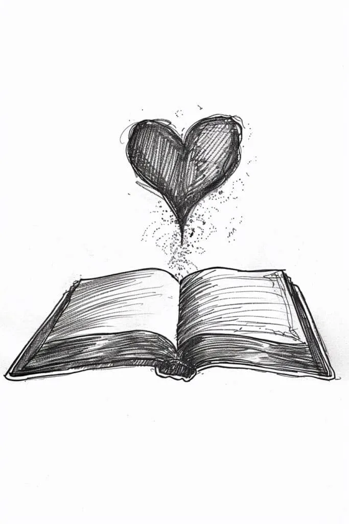 Bible drawing heart