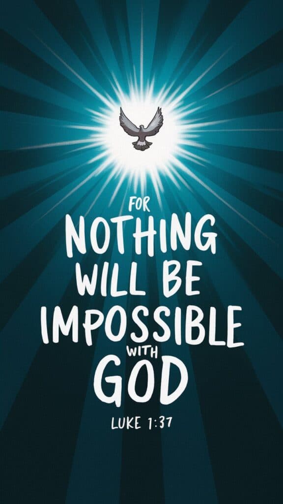 Iphone wallpaper bible verse luke 1:37
