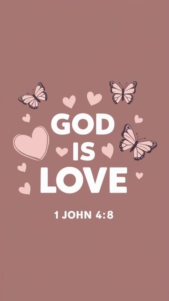 Iphone wallpaper bible verse God is love