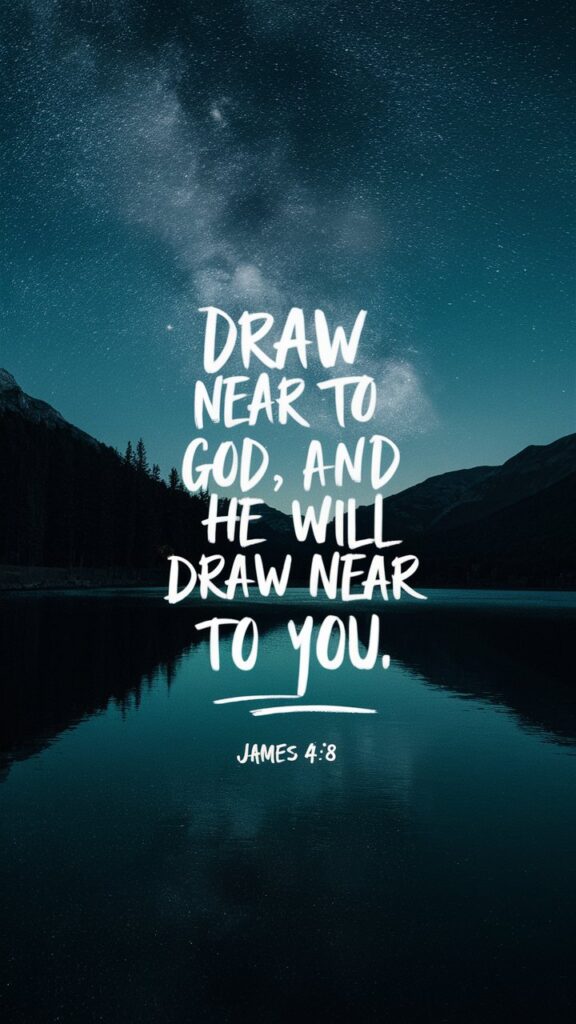Iphone wallpaper bible verse draw near to God