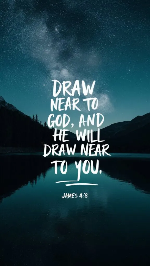 Iphone wallpaper bible verse draw near to God
