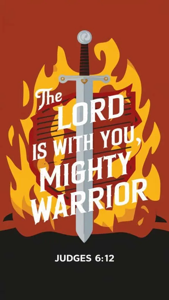 Iphone wallpaper bible verse Mighty warrior