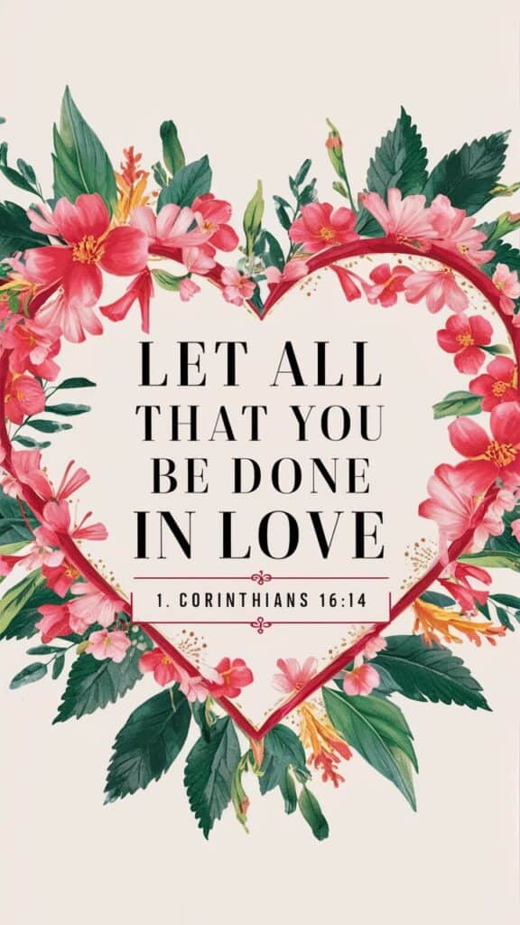 Iphone wallpaper bible verse Be done in love