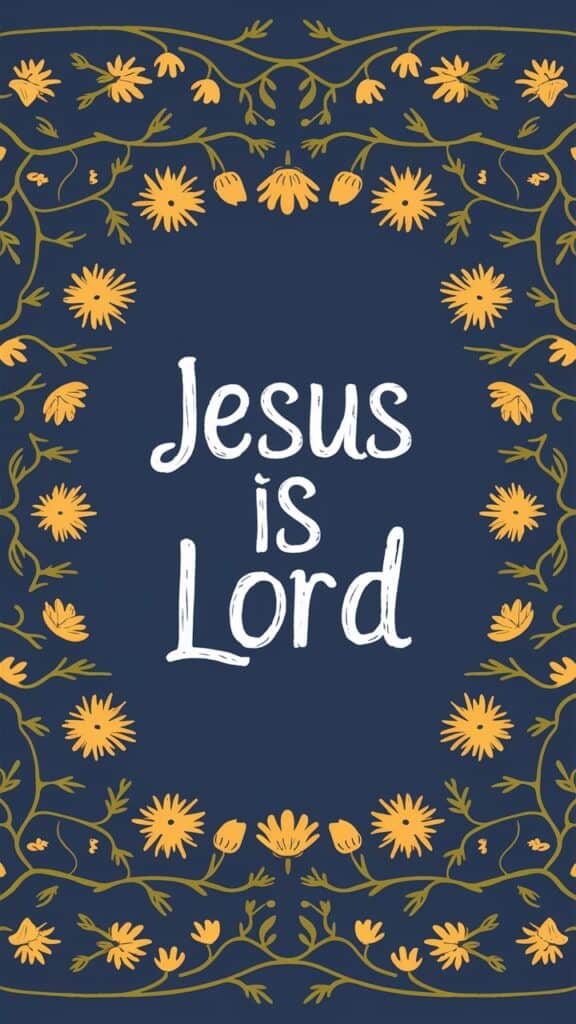 Iphone wallpaper bible verse Jesus is Lord