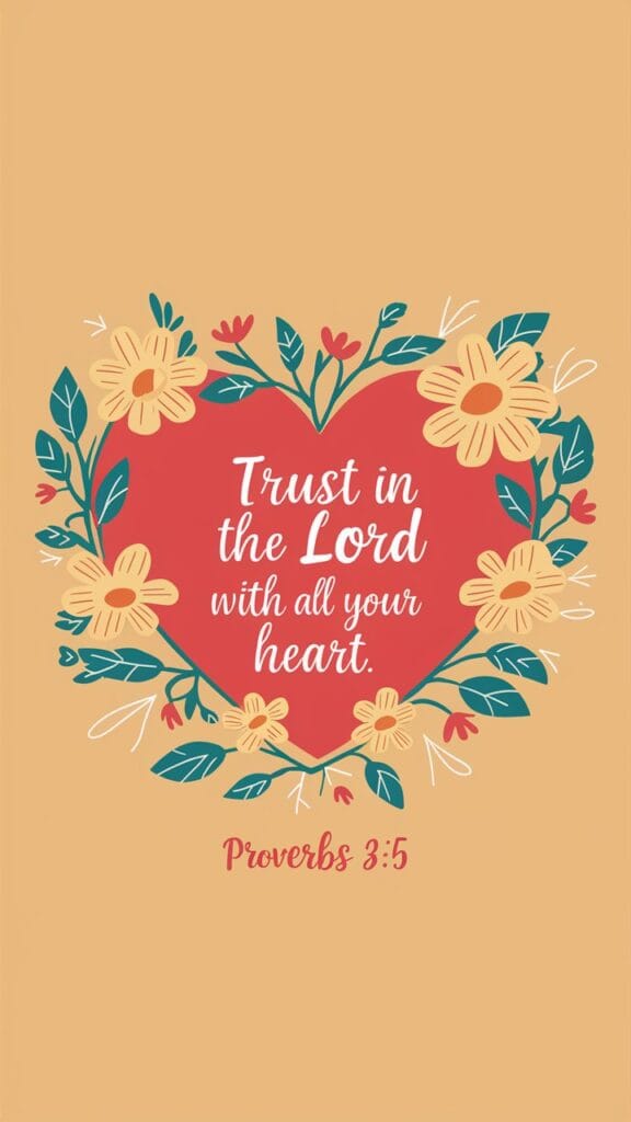 Iphone wallpaper bible verse trust in the Lord