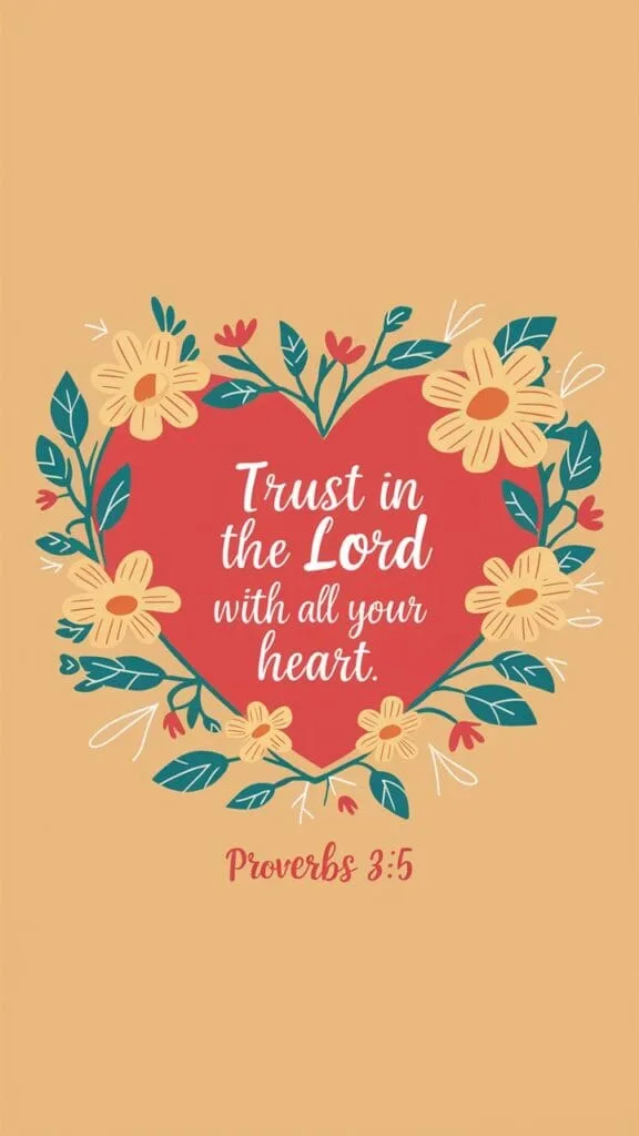 Iphone wallpaper bible verse trust in the Lord