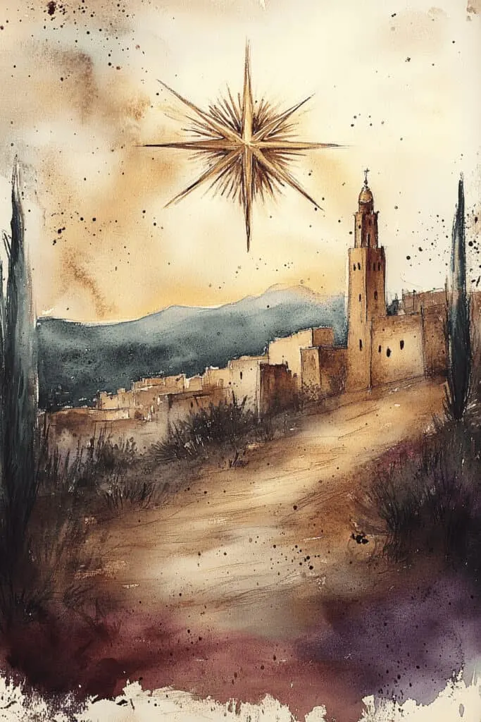 Nativity art painting image