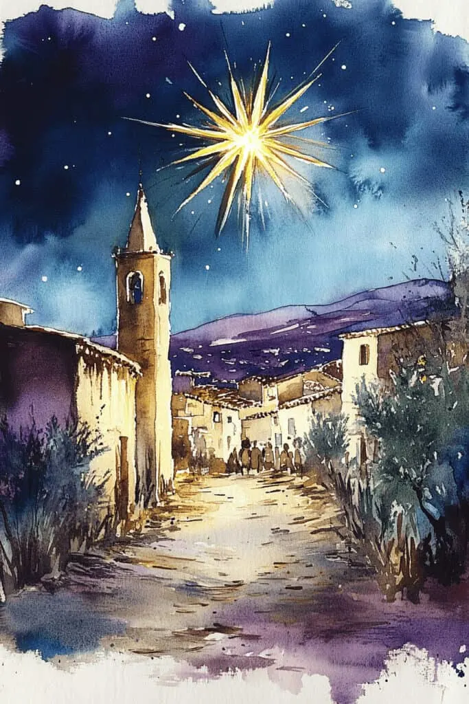 Nativity art painting image