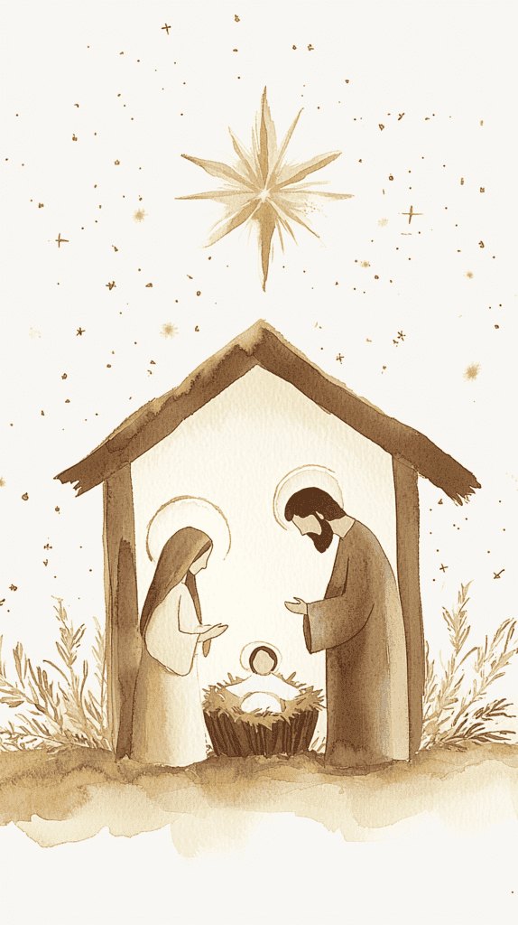 Nativity art painting image