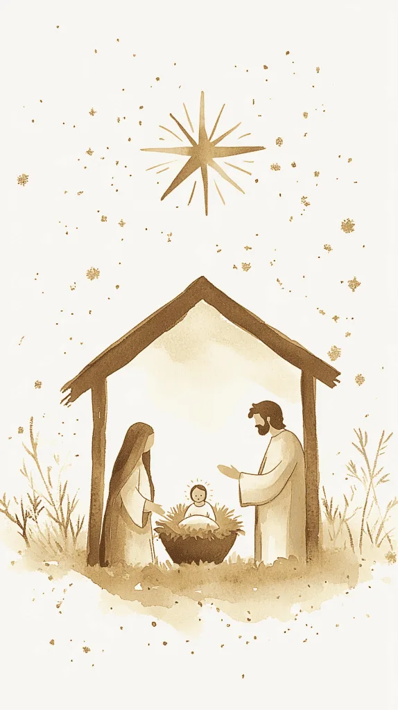Nativity art painting image