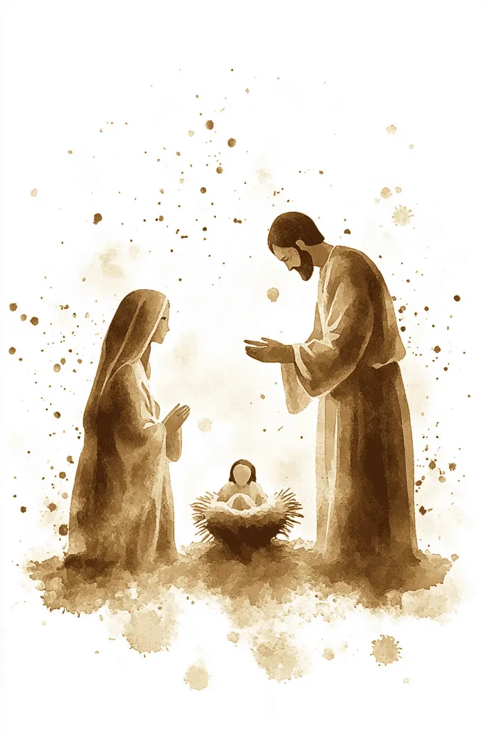 Nativity art painting image
