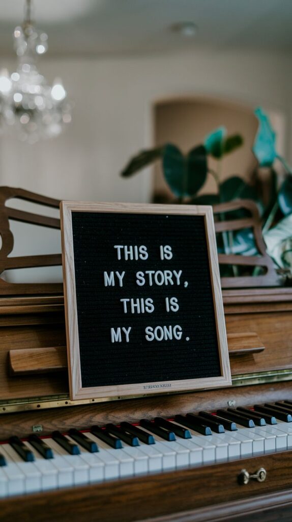 christian hymn letter board quote