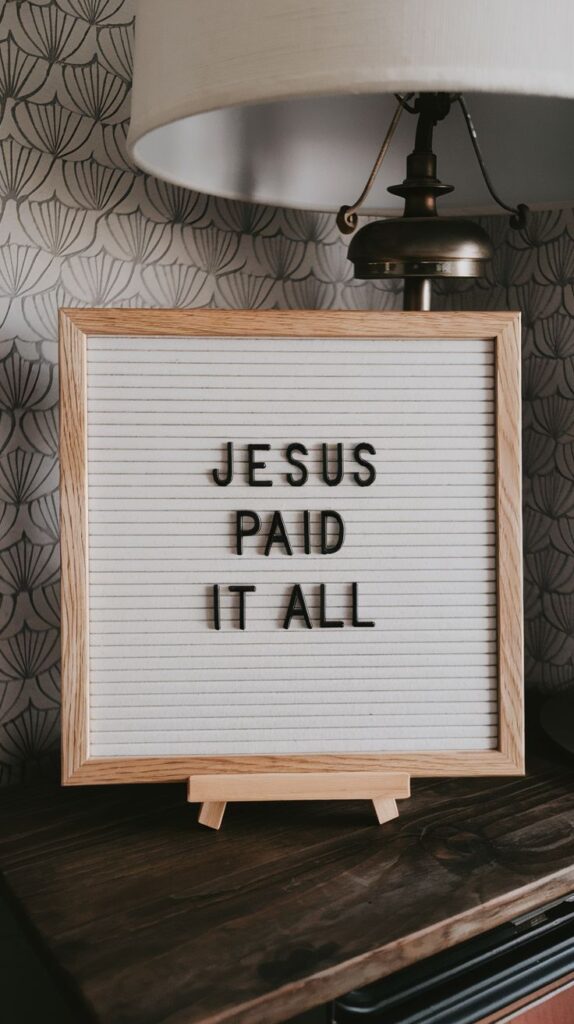 christian letter board saying