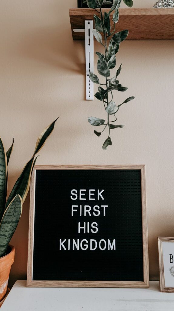 Biblical christian letter board quote