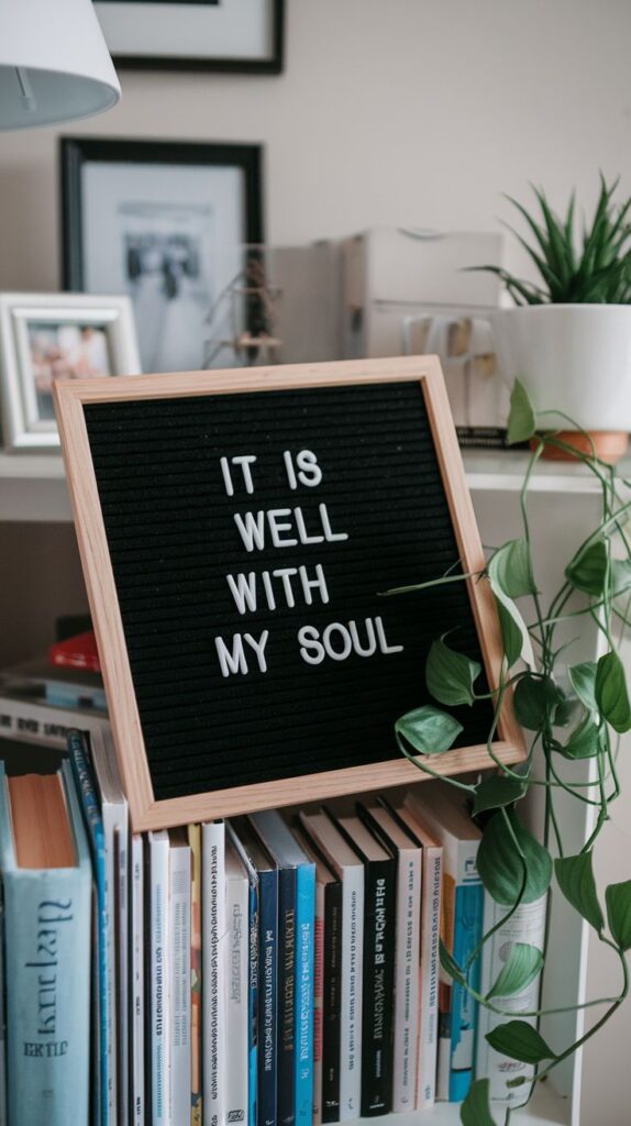 christian hymn letter board quote