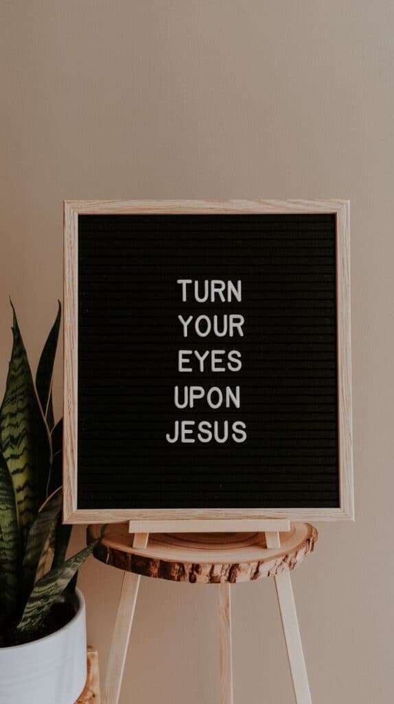 christian hymn letter board quote