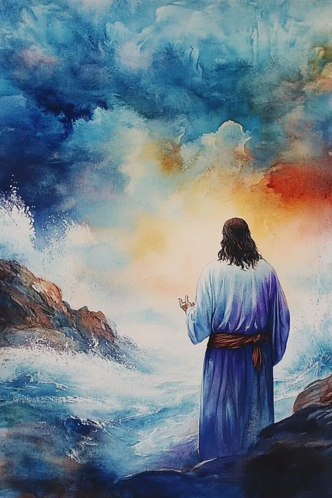 Jesus watercolor painting
