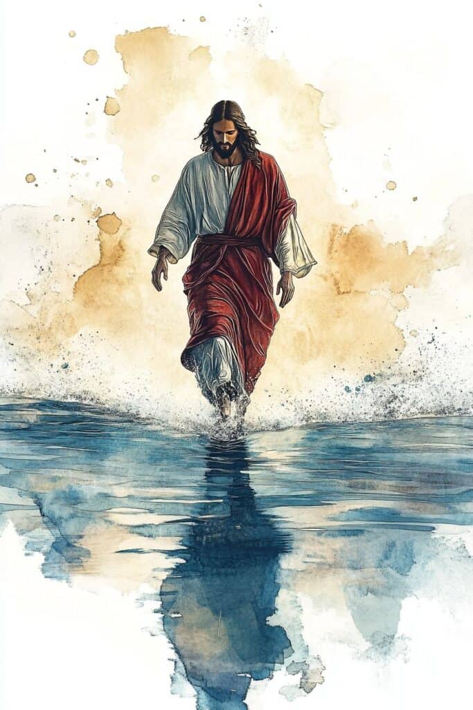 Jesus watercolor painting