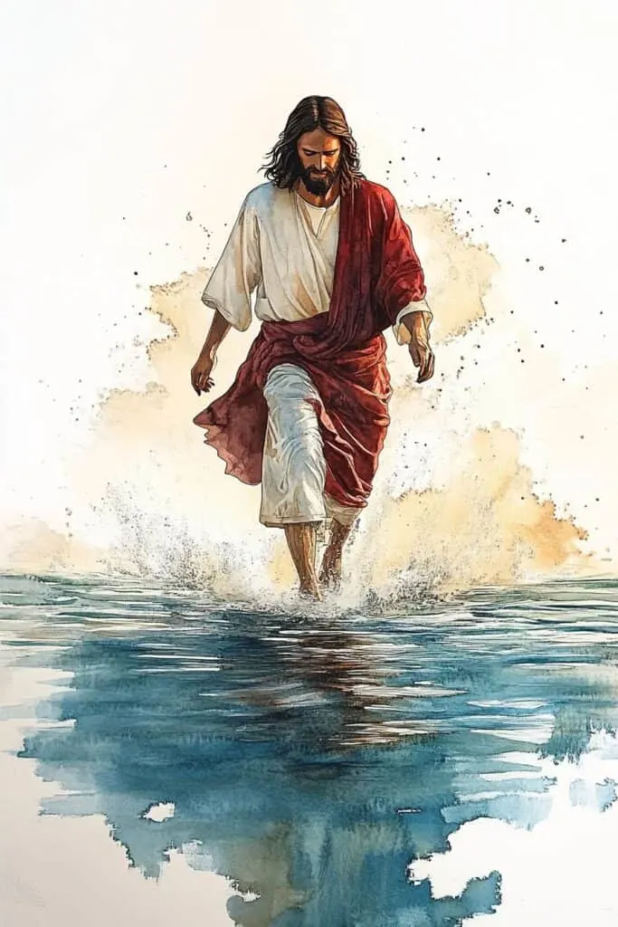 Jesus watercolor painting