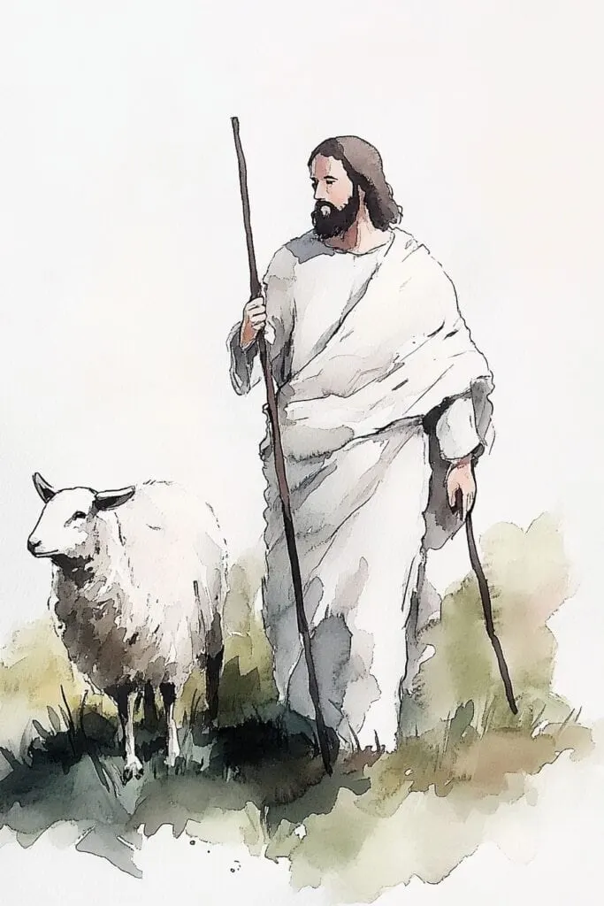 Jesus watercolor painting