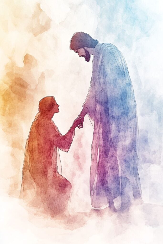 Jesus watercolor painting