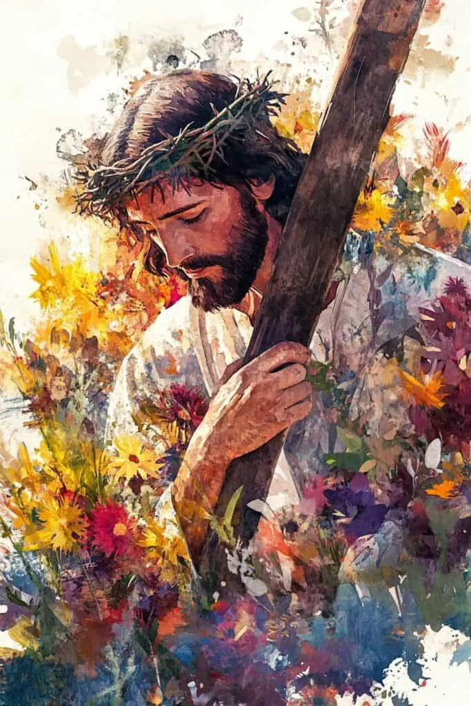 Jesus watercolor painting