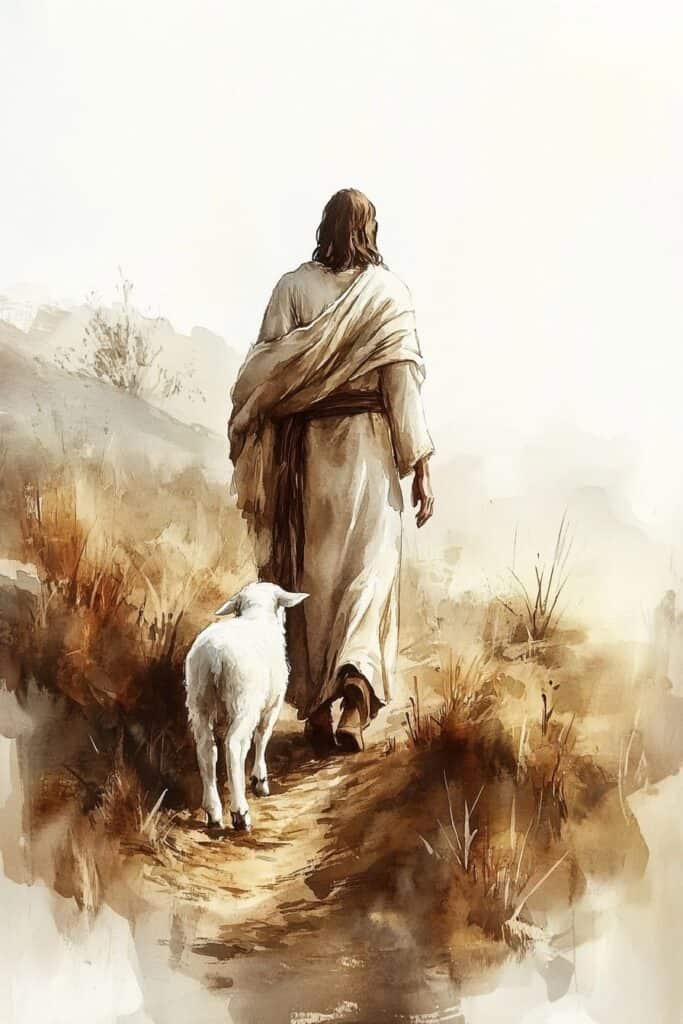 Jesus watercolor painting