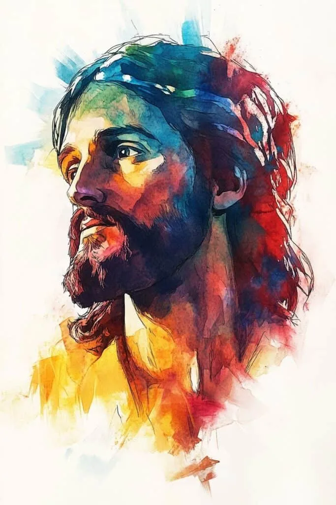 Jesus watercolor painting