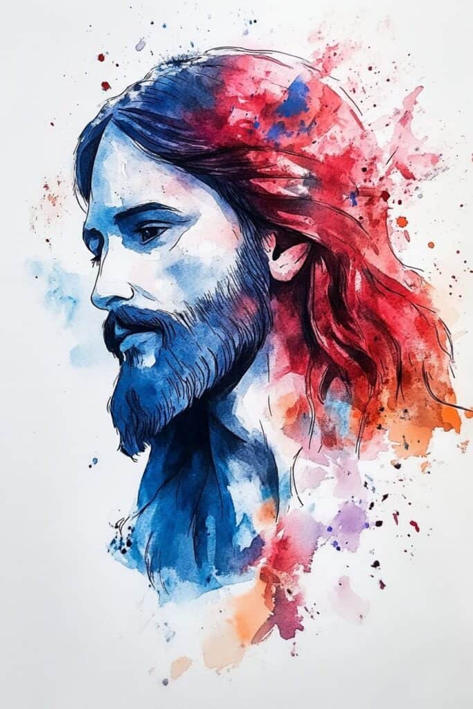 Jesus watercolor painting