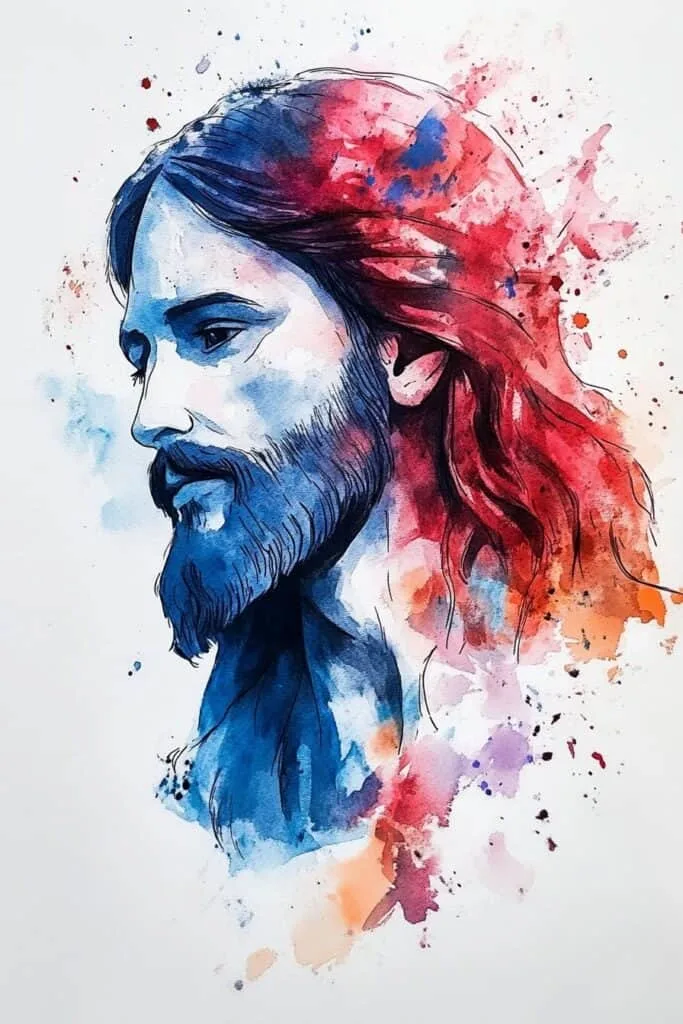 Jesus watercolor painting