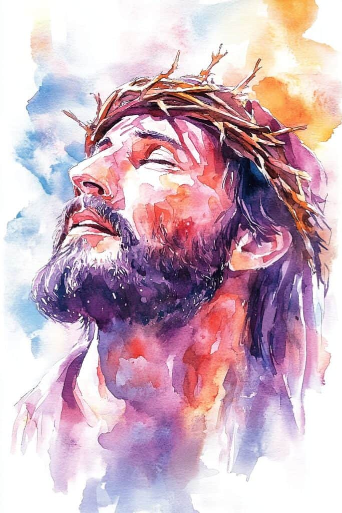 Jesus watercolor painting