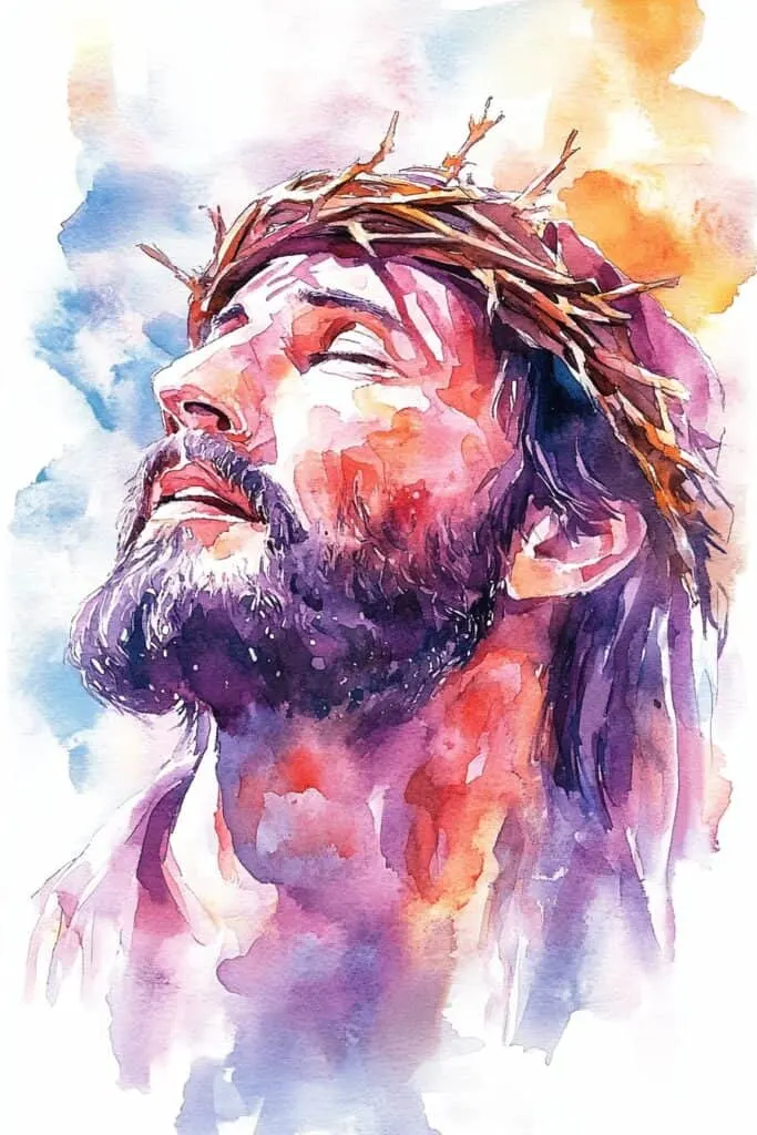 Jesus watercolor painting