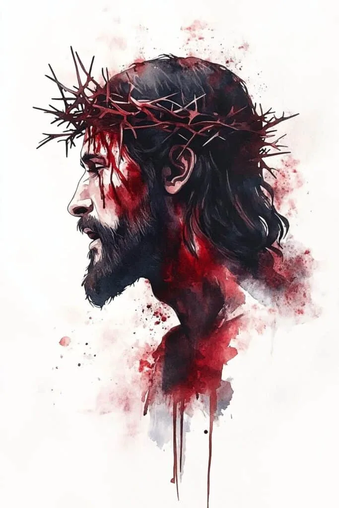 Jesus watercolor painting