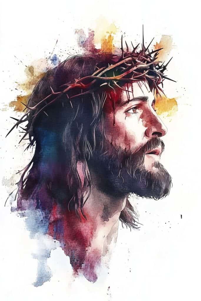 Jesus watercolor painting