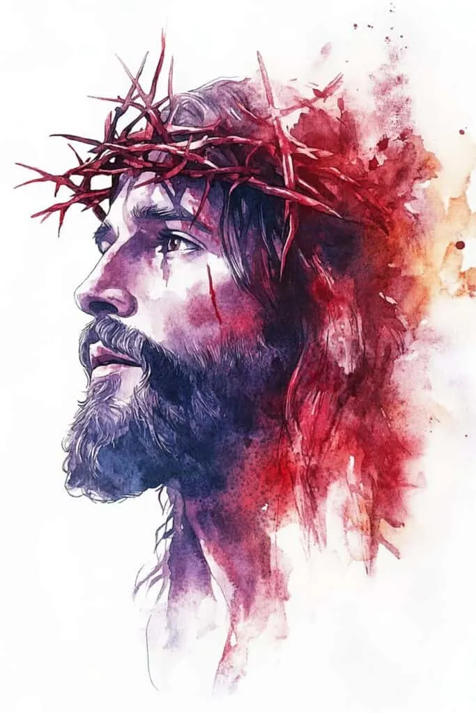 Jesus watercolor painting