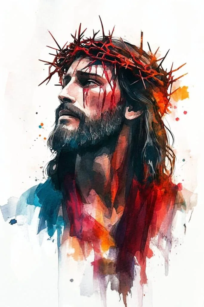 Jesus watercolor painting