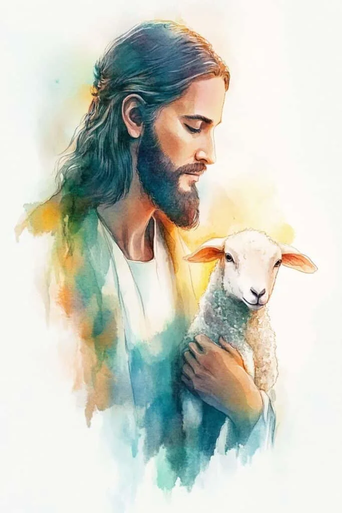 Jesus watercolor painting