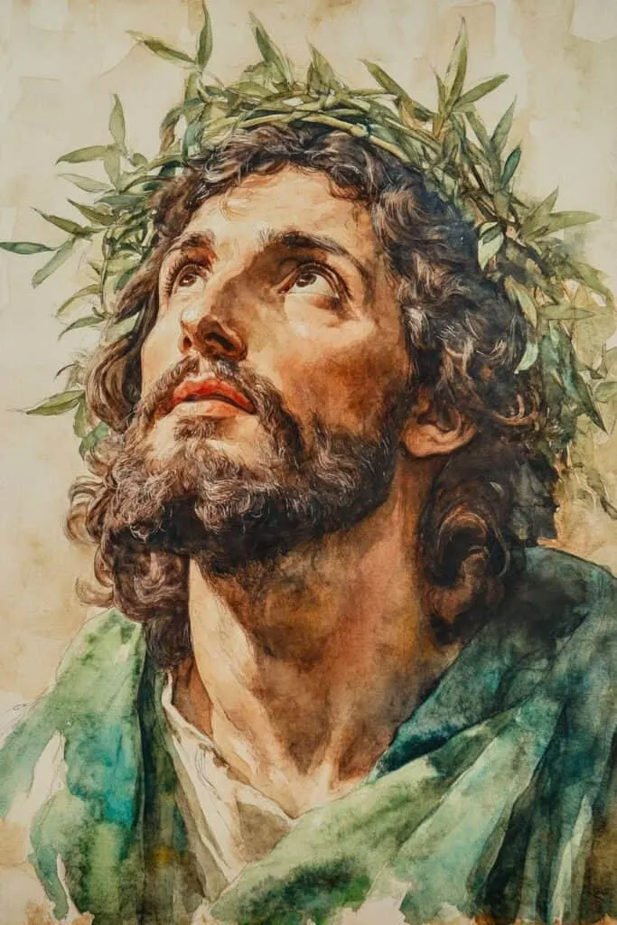 Jesus watercolor painting