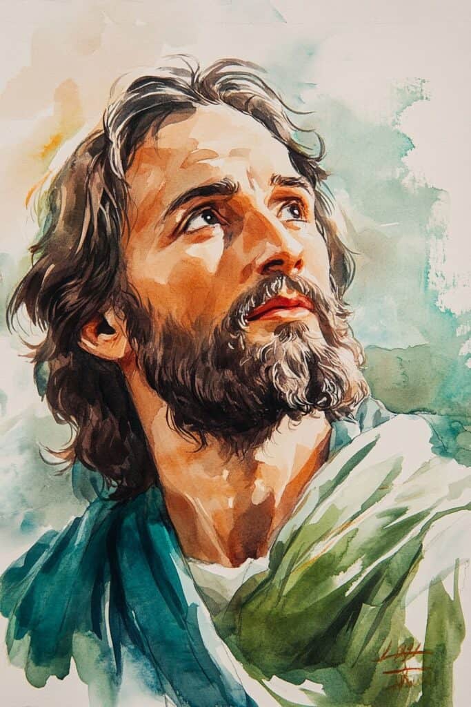Jesus watercolor painting