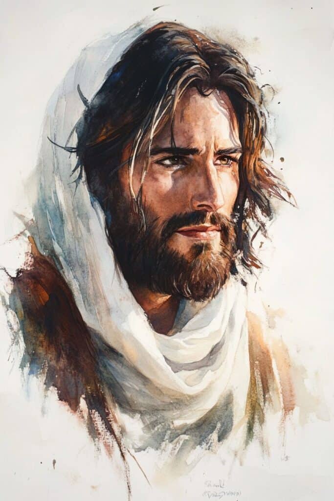 Jesus watercolor painting